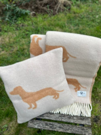€89.95 Schapenwollen plaid teckel terracotta