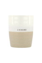 Theemok lieverd wit/zand