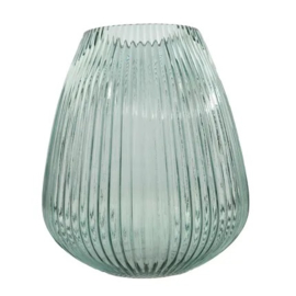 Point virgule Vaas uit glas groen d24.5 h28cm - geen verzending