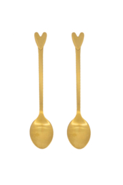 Zusss coffee spoons heart set of 2