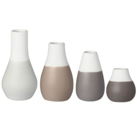 Räder mini vaasjes set/4 grey