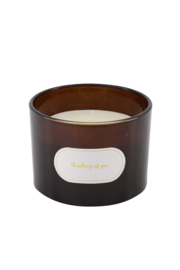 Zusss Scented candle glass thinking of you dark brown
