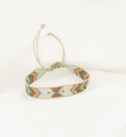 Zusss miyuki armbandje zigzag mutlicolor