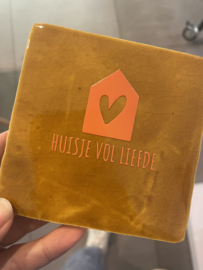 Tegeltje 10x10- huisje vol liefde