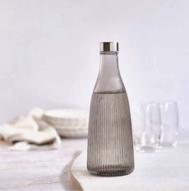 Waterfles schroefdop 1l grijs