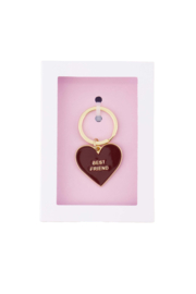 Zusss keychain in giftbox best friend dark red