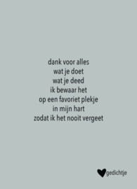 Gedicht kaartje