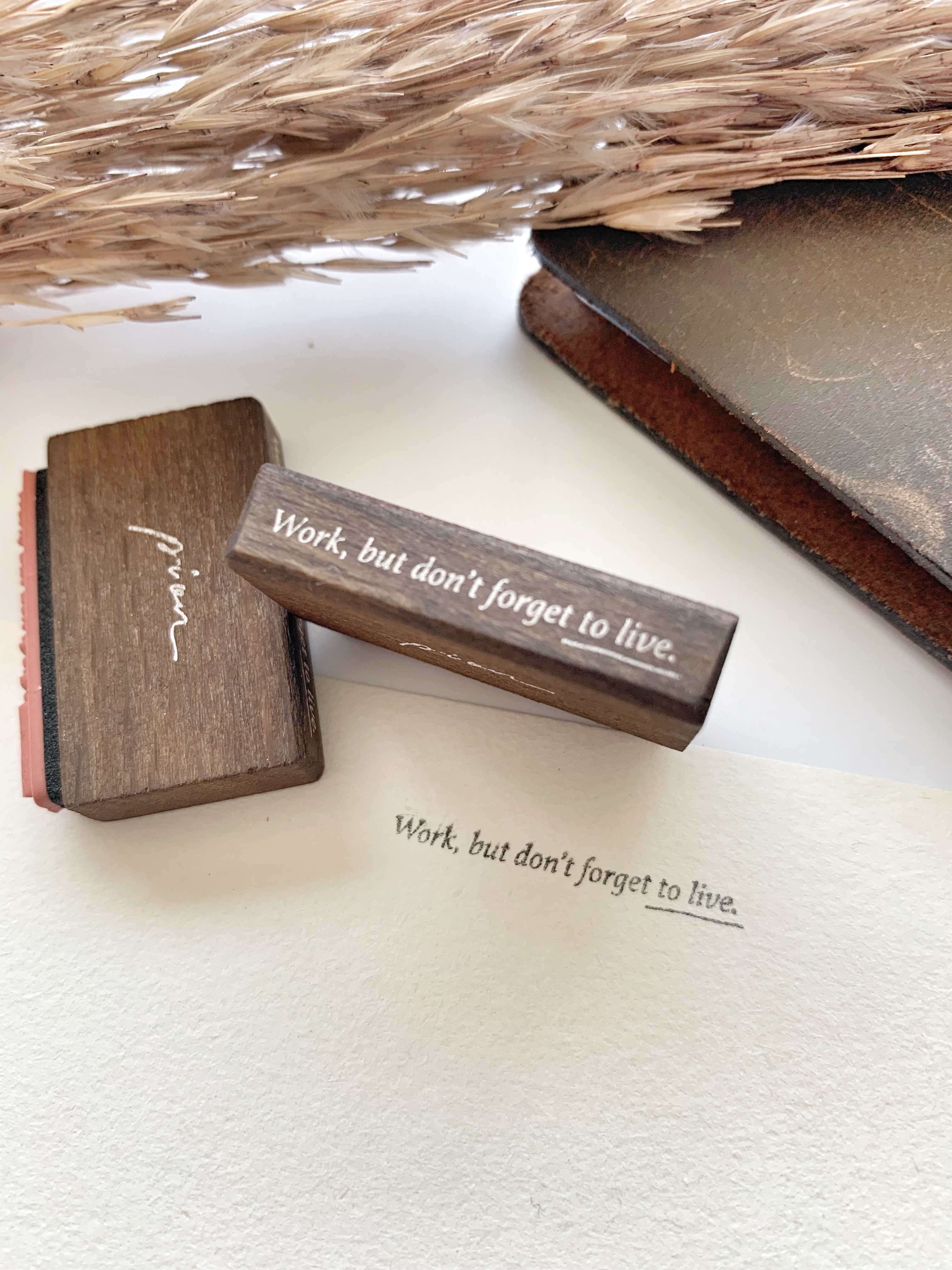 Pion stempel Work, but don't forget to live