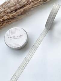 Washi tape Studio Lea - Thin Vintage Grid Beige