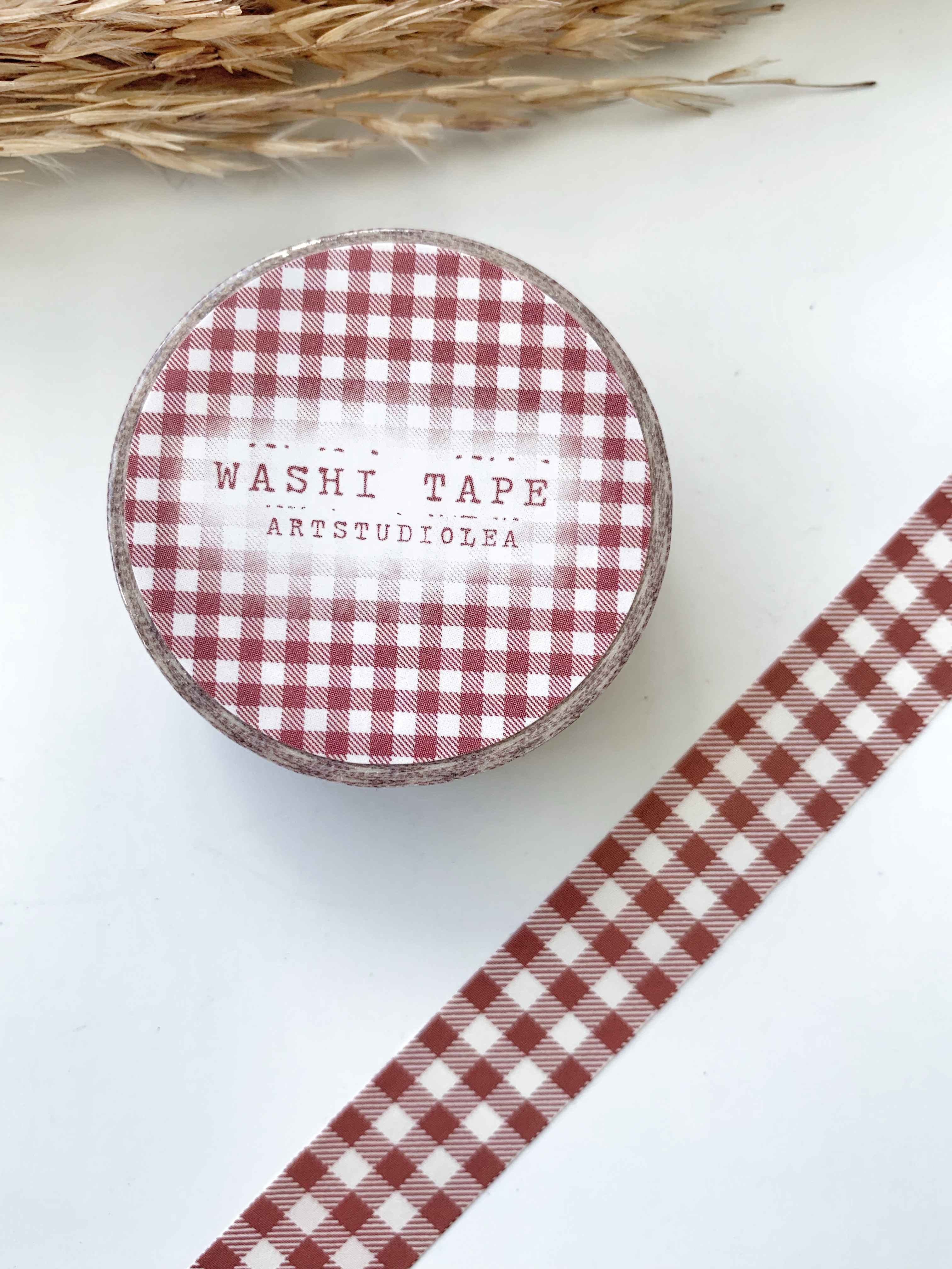 Washi tape Studio Lea - Summer gingham grid RED