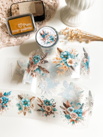 Ma.Journaling  Rust and Teal Symphony 3D Pet sample
