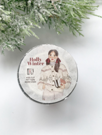 Kiss-cut Pet tape ROL  Holly Winter Katkreates