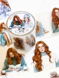 Ma.Journaling  Teal and Blue Festive Girls   Pet sample