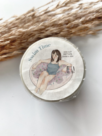 Kiss-cut Pet tape ROL  Swim Time  Katkreates