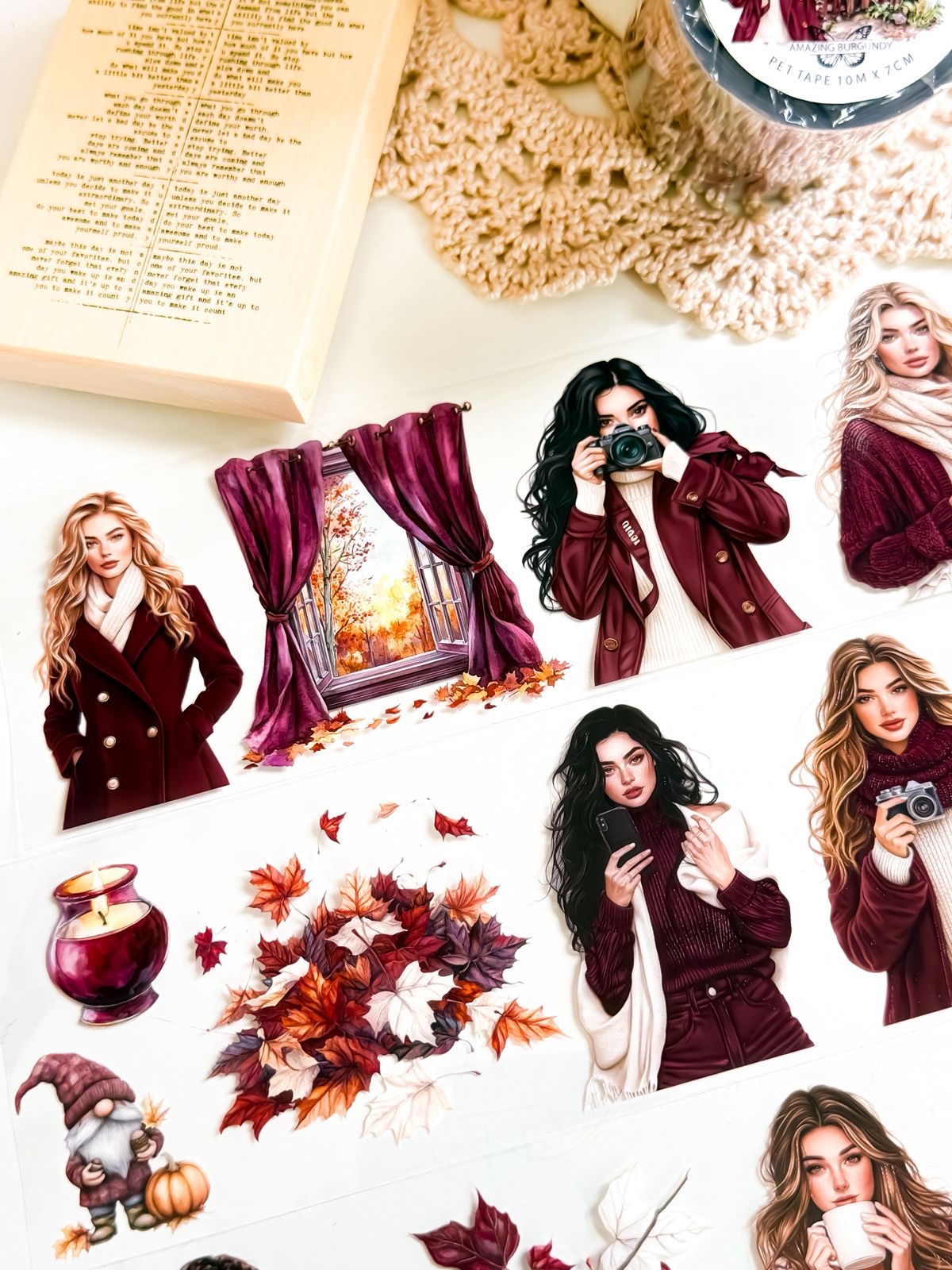 Ma.Journaling  Amazing Burgundy 3D Pet sample