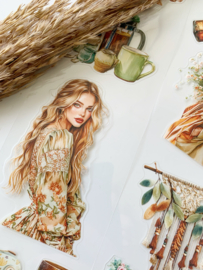 Cottage Bloom and Romantic Farmhouse KISSCUT  Sample  2.5 meter