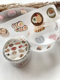 Kiss-cut Pet tape SAMPLE  Asian Food Katkreates