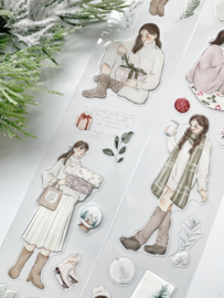 Kiss-cut Pet tape ROL  Holly Winter Katkreates
