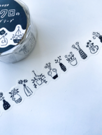 Mindwave Masking tape Black/With Flower
