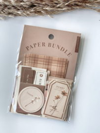 Mindwave Paper Bundle - Collage stickers Brown