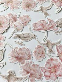 Studio by Lea - Sticker Cottage Peonies and Birds