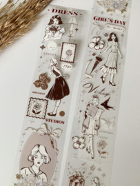 Pet tape Vintage Elegant Girl