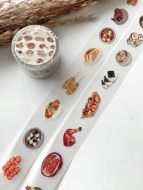 Kiss-cut Pet tape ROL  Asian Food Katkreates
