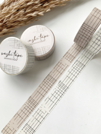 Washi tape Studio Lea - Vintage Grid Black