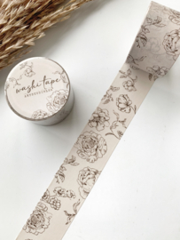 Washi tape Studio Lea -   Vintage Whimsical Flower BEIGE