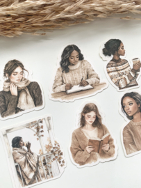 Studio by Lea - sticker pakketje  Cozy Autumn Girls