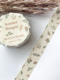 Washi tape Summer Bouquet Note and Wish