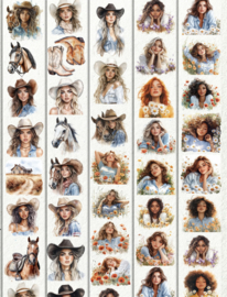 Cowgirl / Girl and spring meadow Sample 2.5 meter
