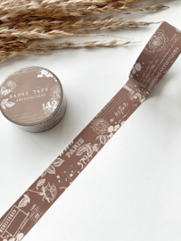 Washi tape Studio Lea - Distressed Rose Vintage DARK