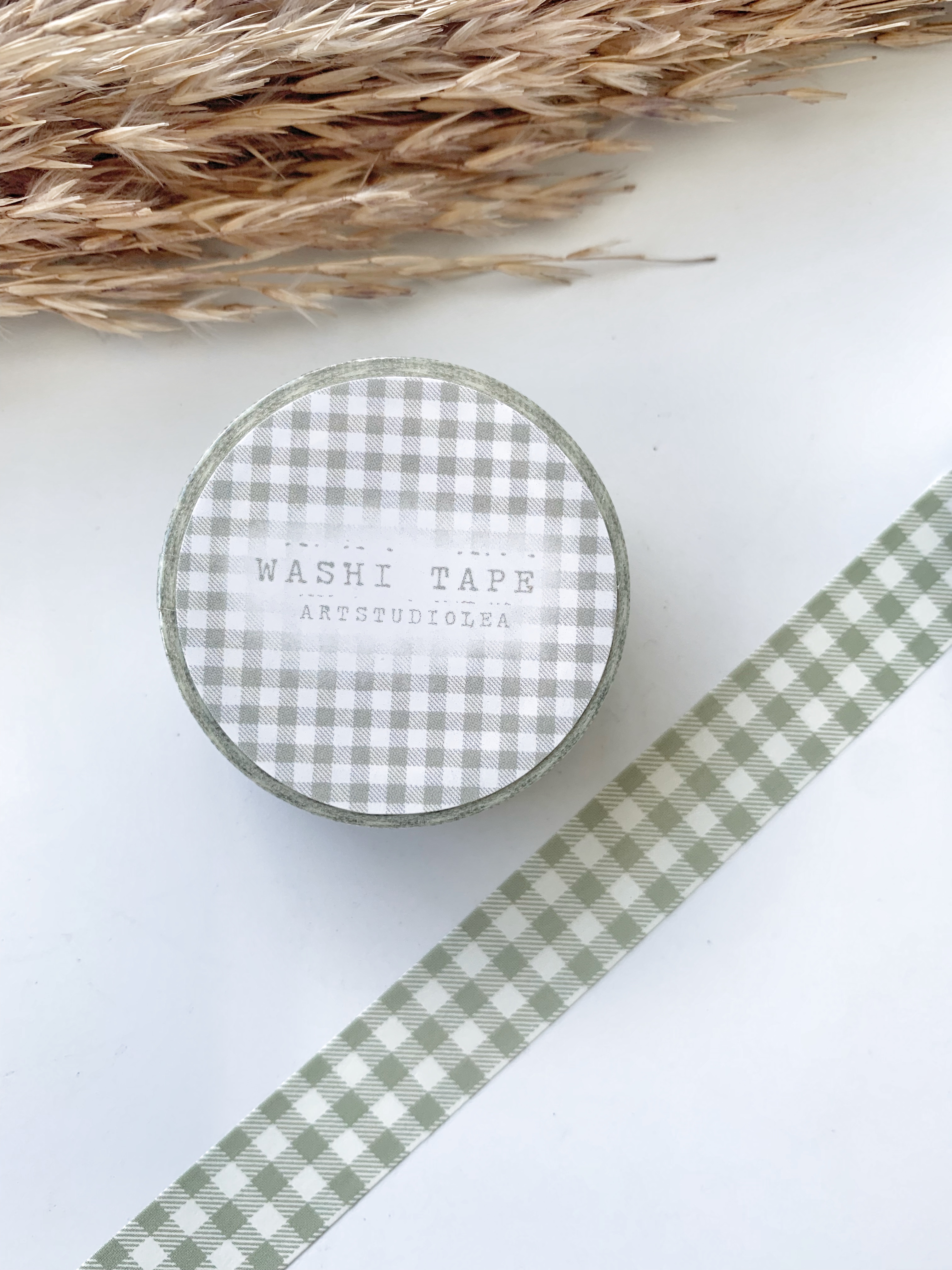 Washi tape Studio Lea - Summer gingham grid GREEN