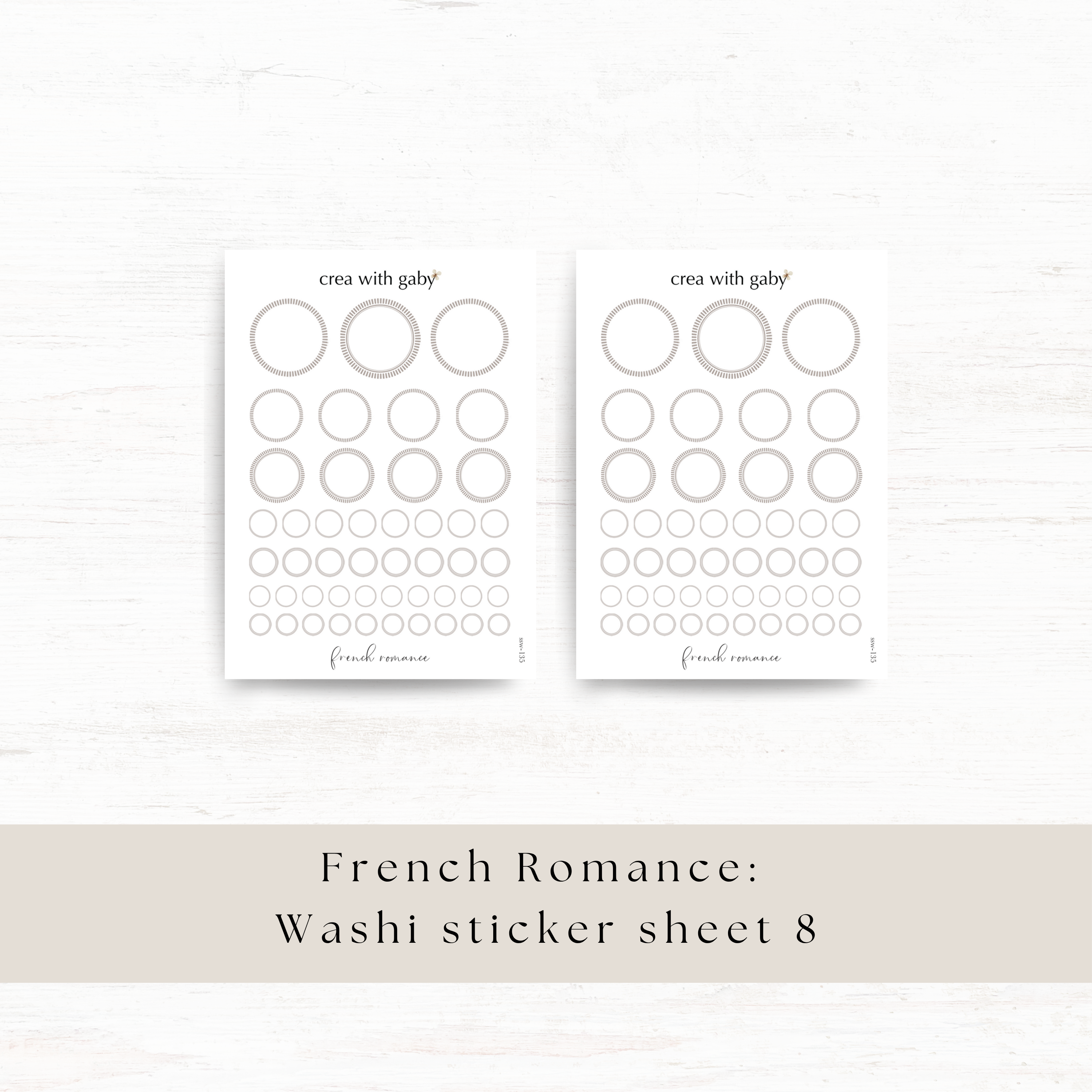 Crea wiht Gaby - Washi sticker - French Romance 8