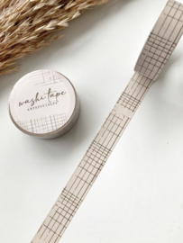 Washi tape Studio Lea - Vintage Grid Beige