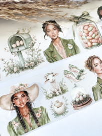 Antique spring / Easter  Sample  2.5 meter