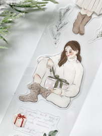 Kiss-cut Pet tape ROL  Holly Winter Katkreates