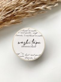 Washi tape Studio Lea - Black &White Vintage Hand writing