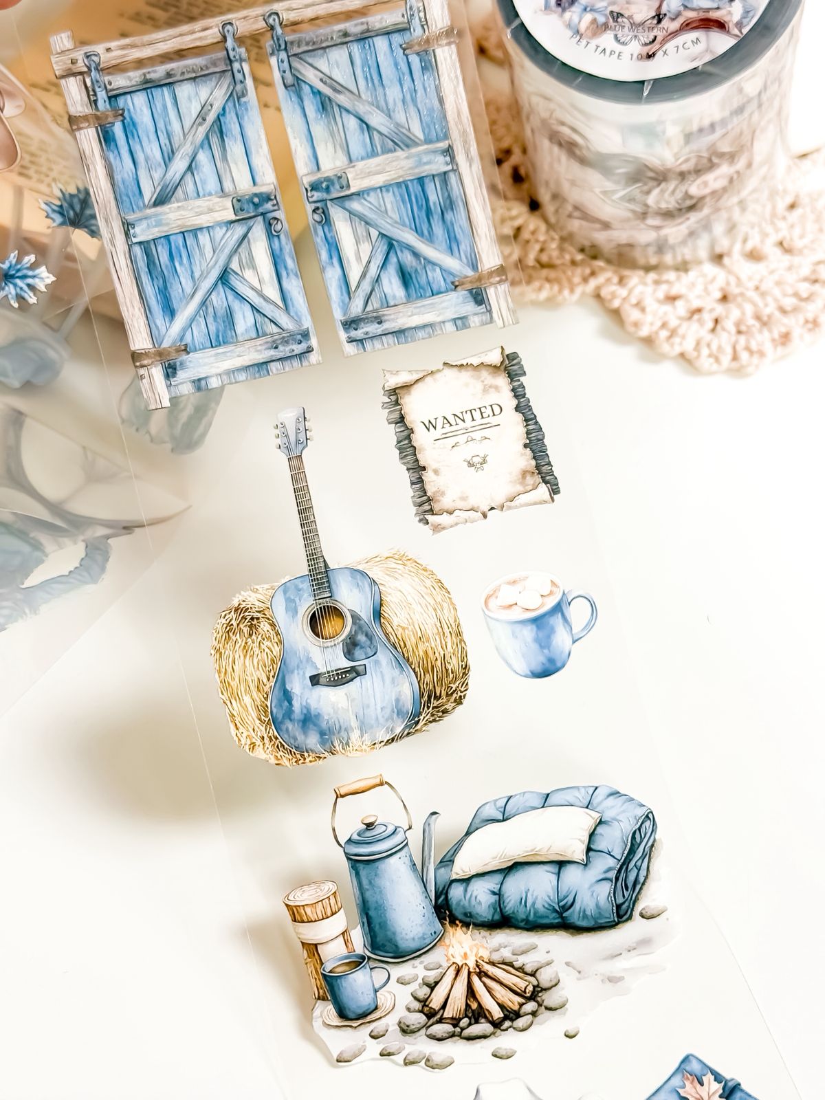 Ma.Journaling  Blue Western 3D Pet sample