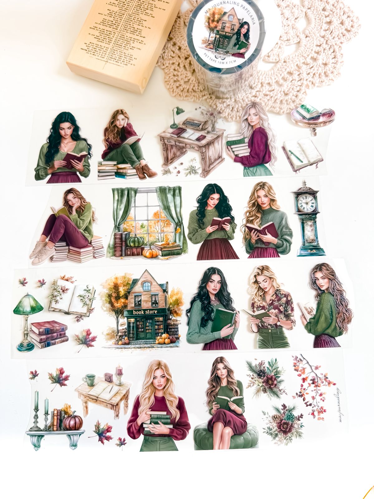 Ma.Journaling  Autumn Library 3D Pet sample