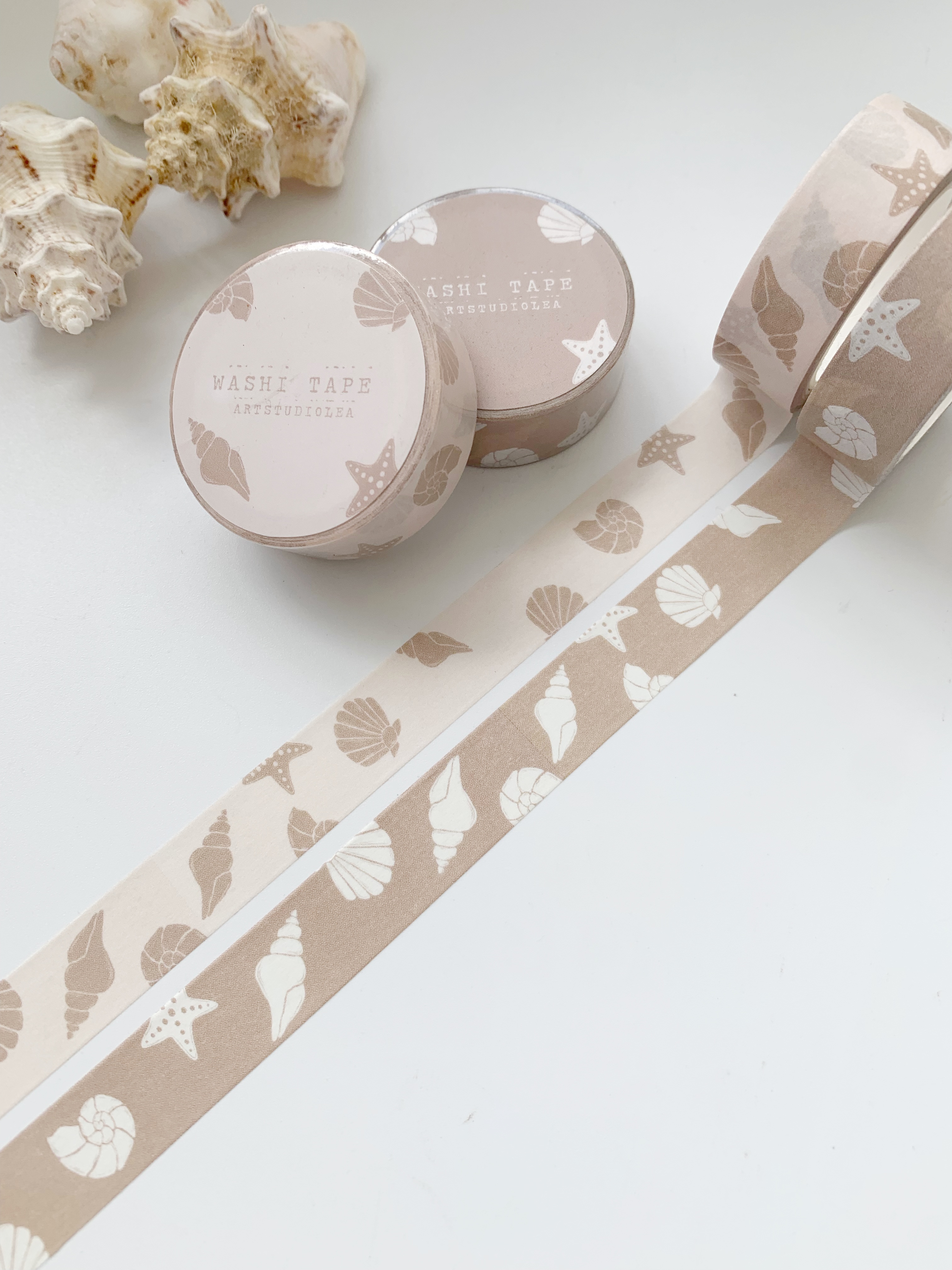 Washi tape Studio Lea - Setje schelpen dark / light