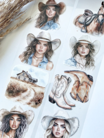Cowgirl / Girl and spring meadow Sample 2.5 meter