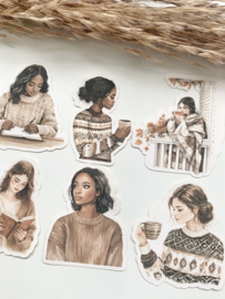 Studio by Lea - sticker pakketje  Cozy Autumn Girls