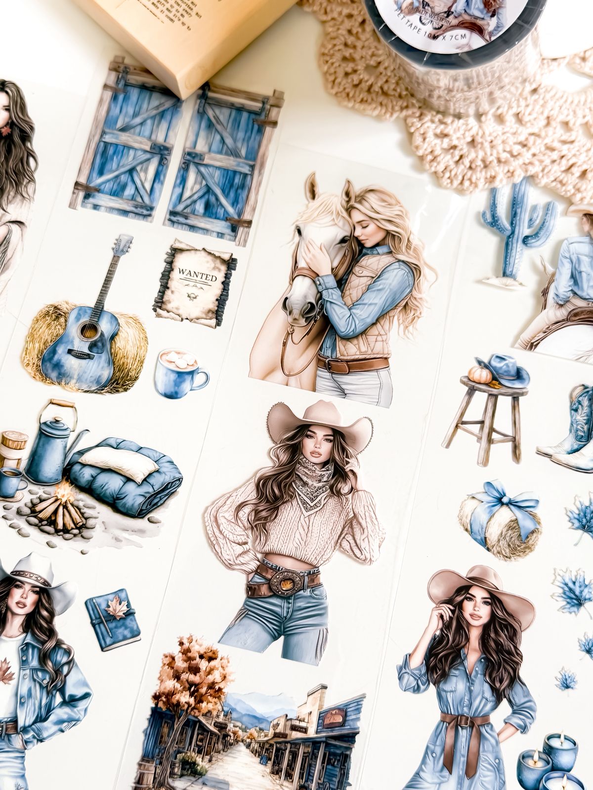 Ma.Journaling  Blue Western 3D Pet sample