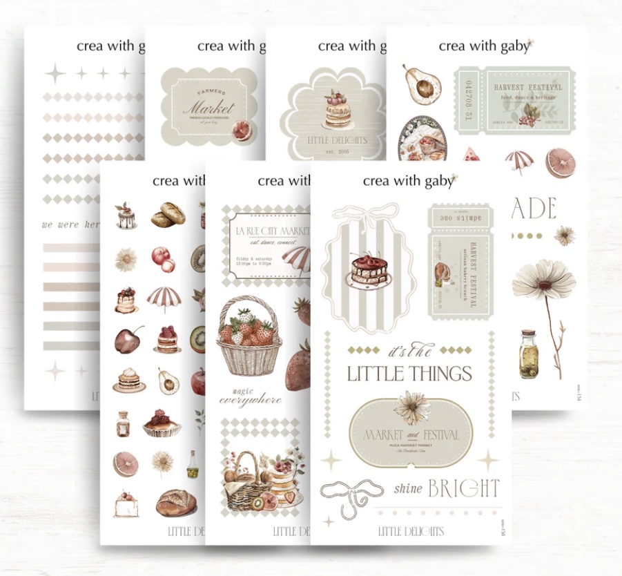 Crea wiht Gaby - Deco sticker - Little delights SETJE