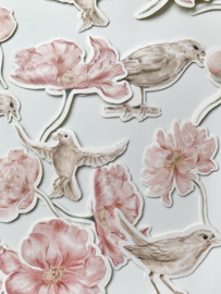 Studio by Lea - Sticker Cottage Peonies and Birds