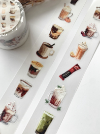 Kiss-cut Pet tape SAMPLE  Everything Coffee Katkreates