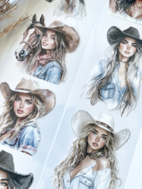 Cowgirl / Girl and spring meadow Sample 2.5 meter