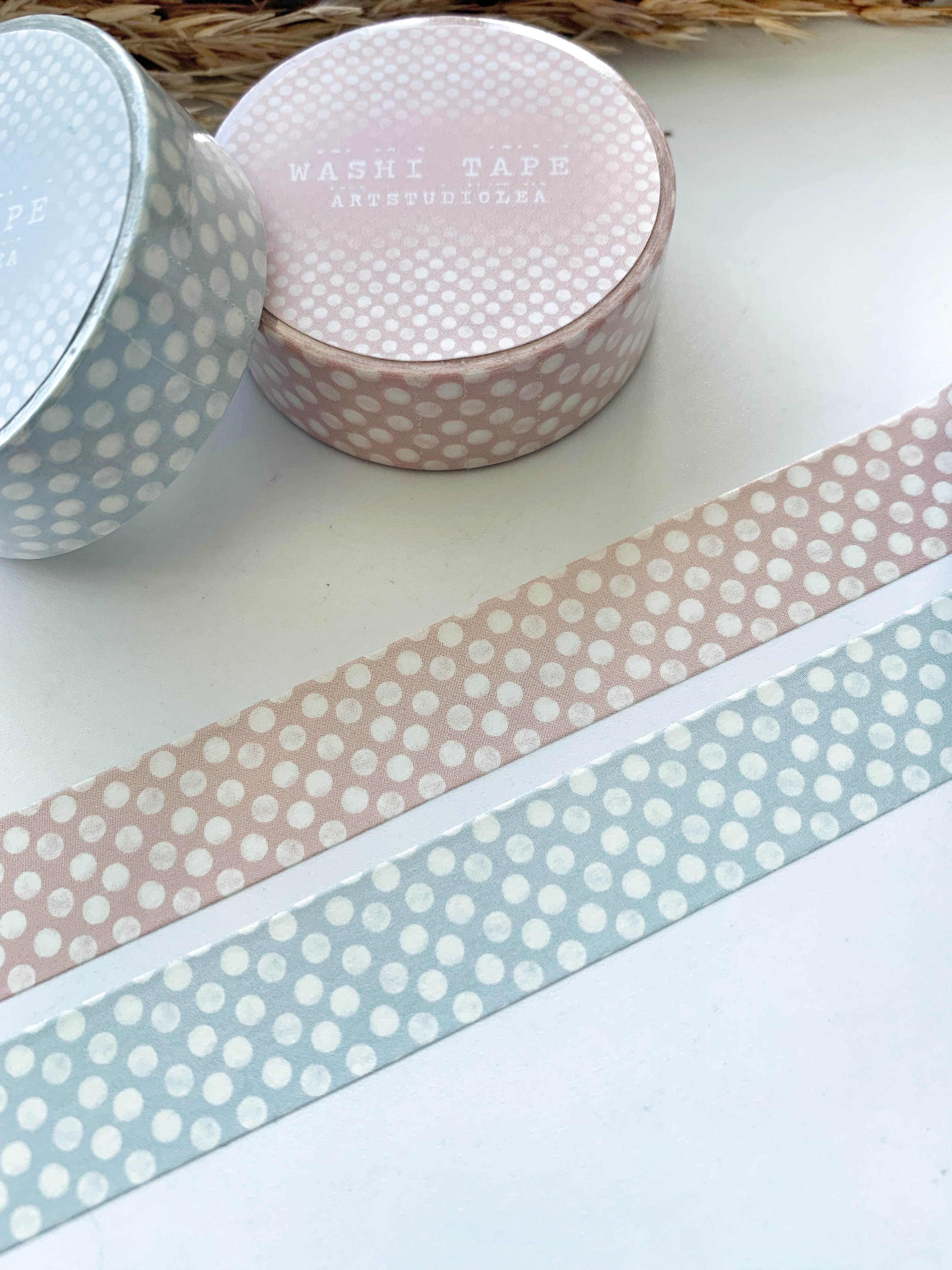 Washi tape Studio Lea -Setje Polka dot Pink / Blue